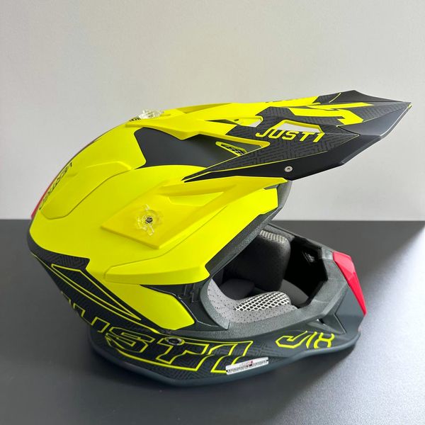 Just1 J18 Vertigo helmet Red Grey Fluo Yellow 606018029400503 фото