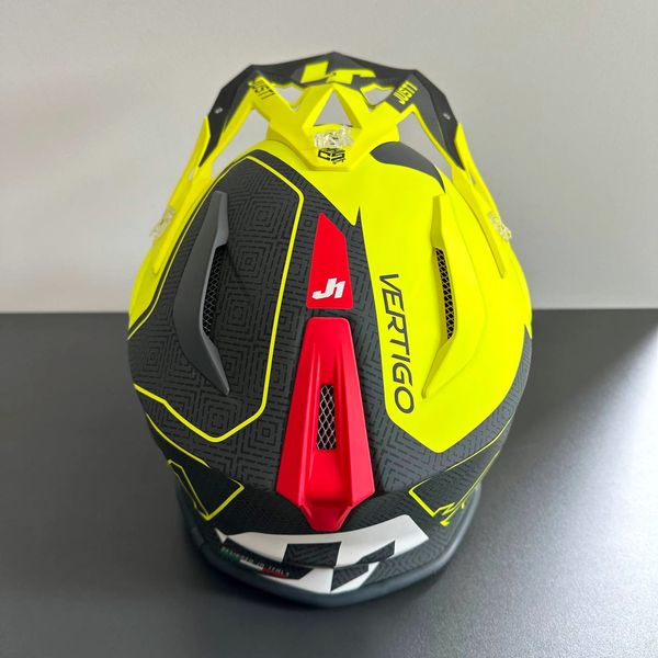 Just1 J18 Vertigo helmet Red Grey Fluo Yellow 606018029400503 фото