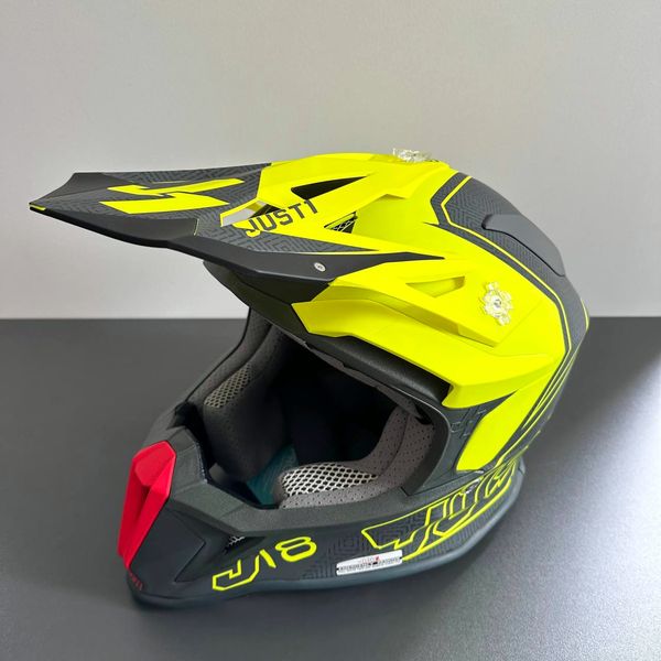 Just1 J18 Vertigo helmet Red Grey Fluo Yellow 606018029400503 фото