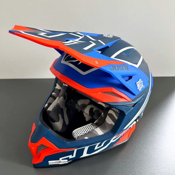 Just1 J39 Thruster helmet White Fluo Orange Blue 606004025100702 фото