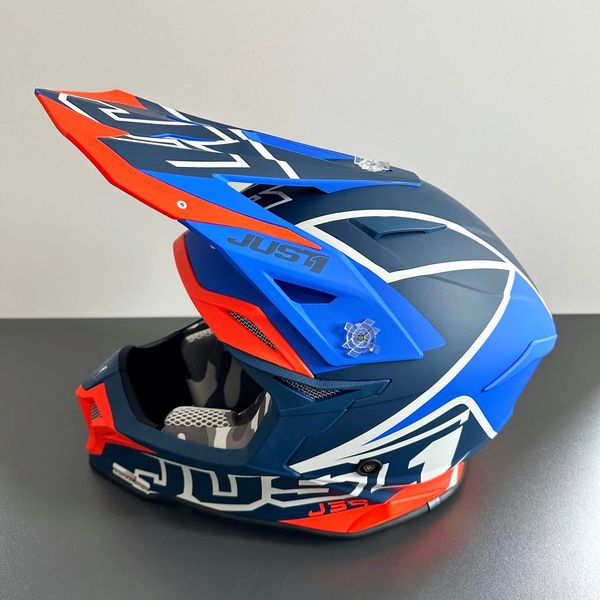 Just1 J39 Thruster helmet White Fluo Orange Blue 606004025100702 фото