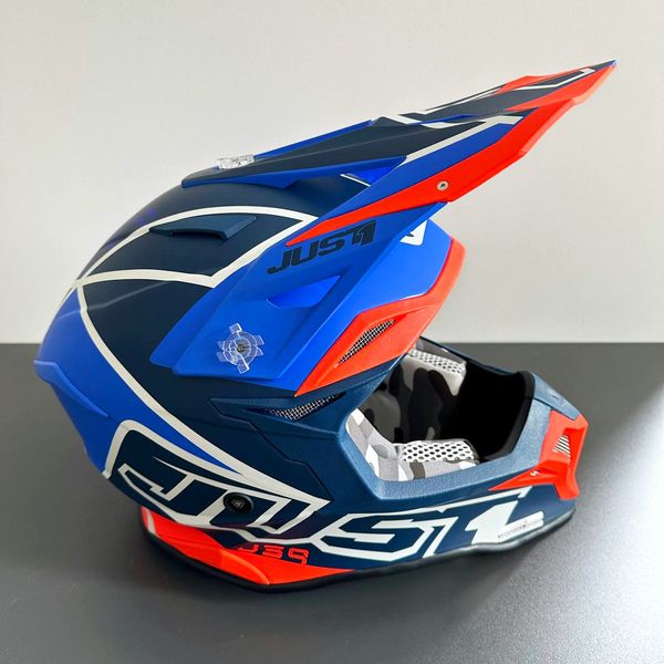 Just1 J39 Thruster helmet White Fluo Orange Blue 606004025100702 фото